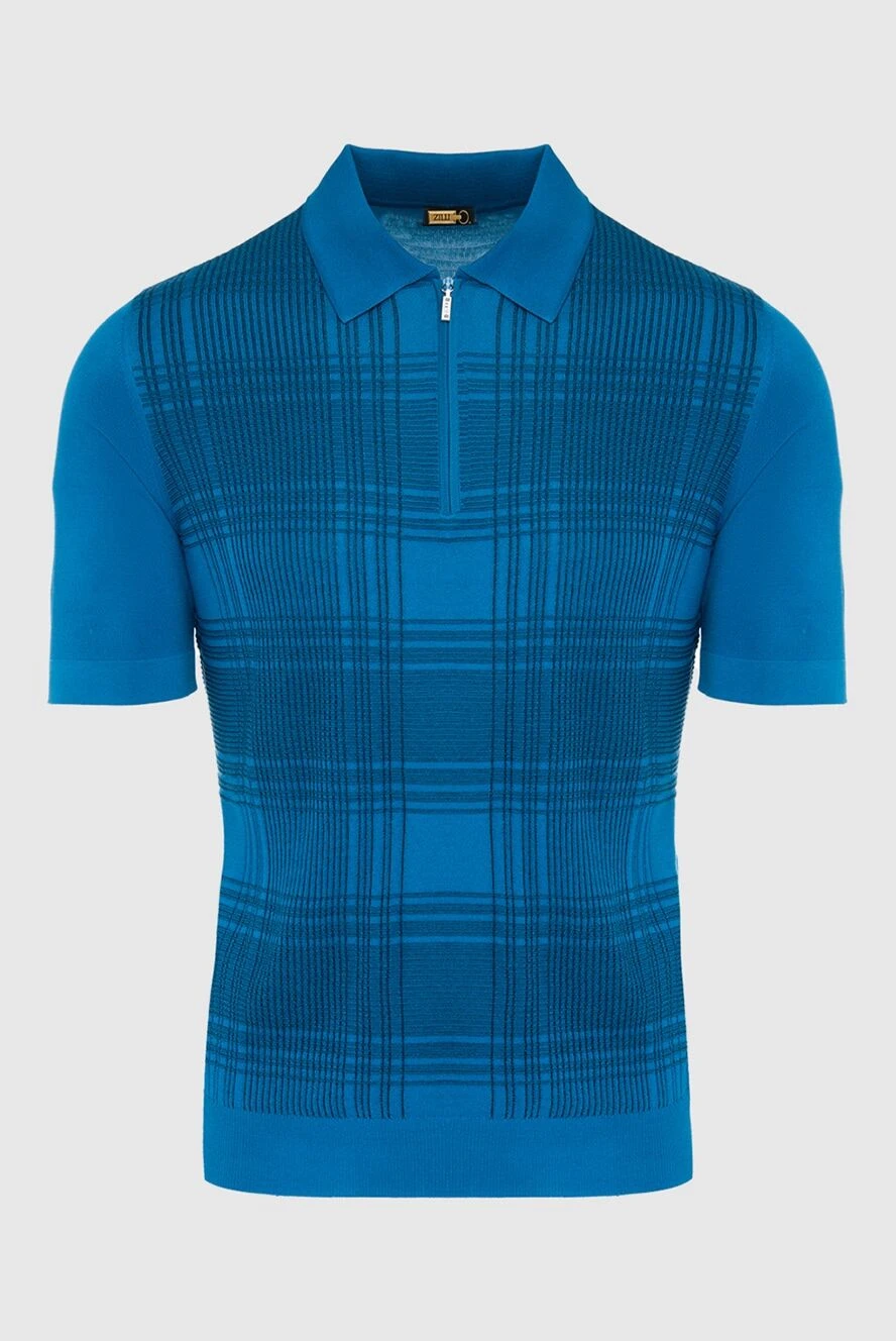 Zilli man cotton and silk polo blue for men buy with prices and photos 165005