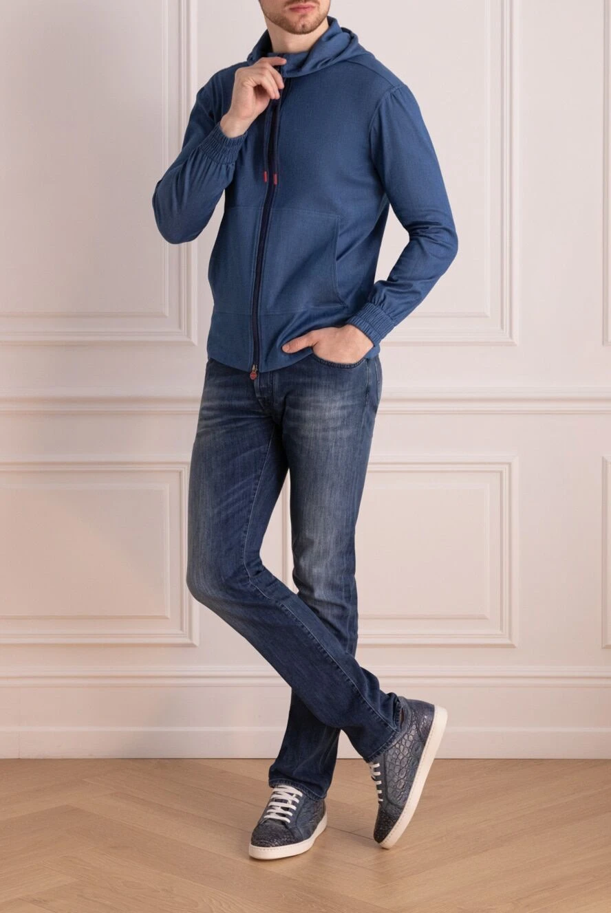 Jacob Cohen мужские джинсы из хлопка и эластана синие мужские купить с ценами и фото 165086 - фото 2