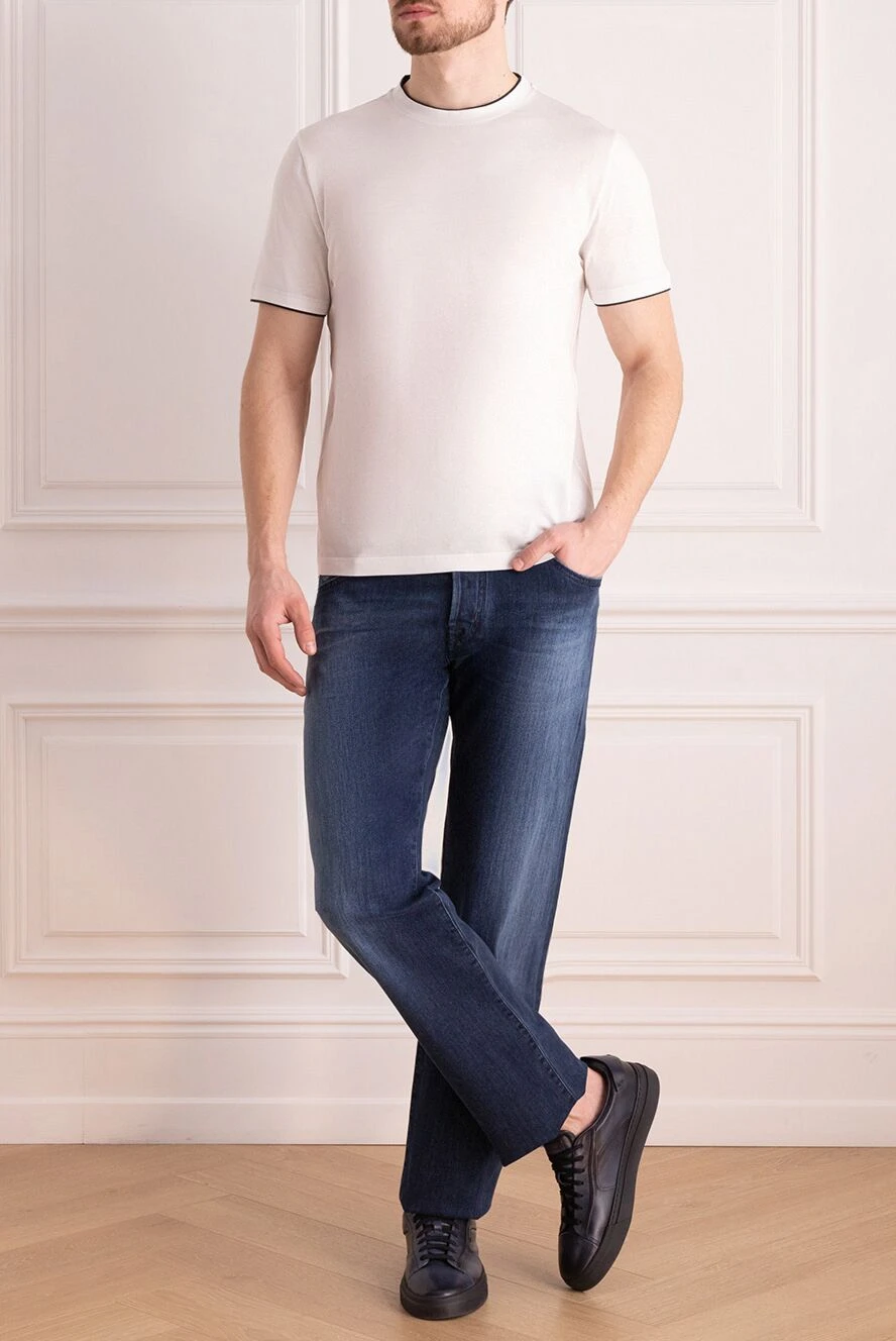 Jacob Cohen man cotton and elastane blue jeans for men buy with prices and photos 165091 - photo 2