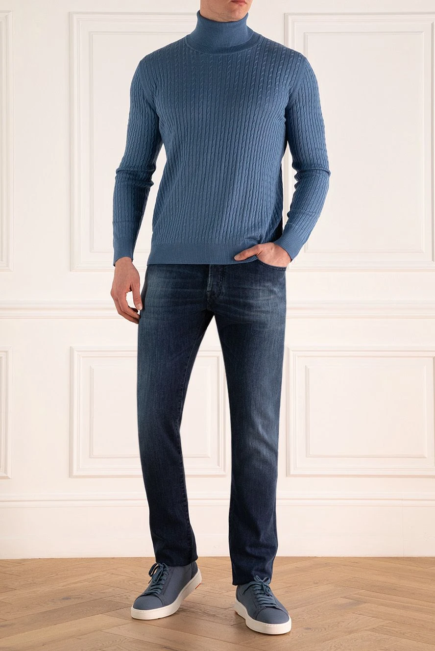 Jacob Cohen man cotton and elastane blue jeans for men buy with prices and photos 165093 - photo 2