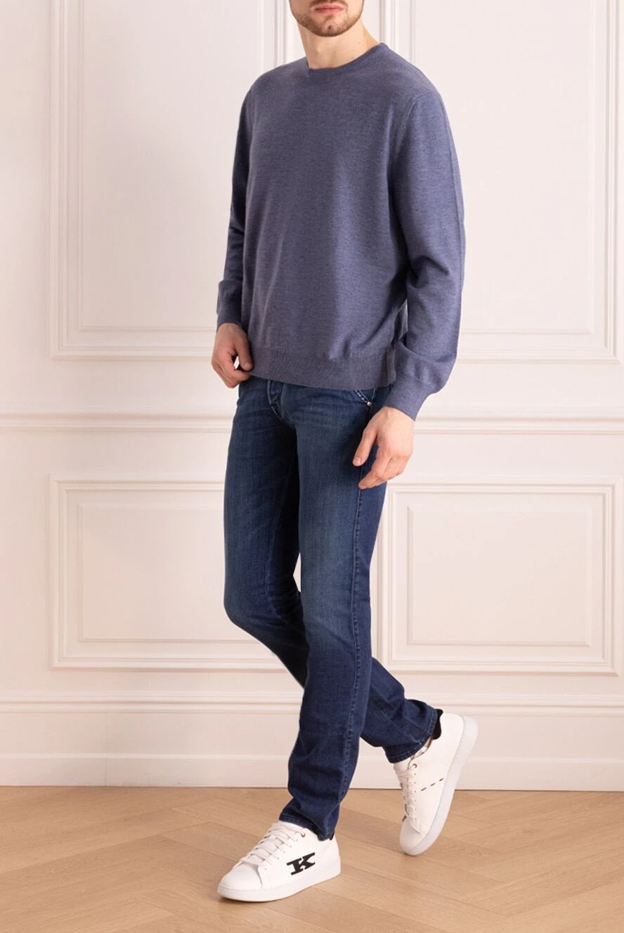 Jacob Cohen мужские джинсы из хлопка и эластана синие мужские купить с ценами и фото 165104 - фото 2