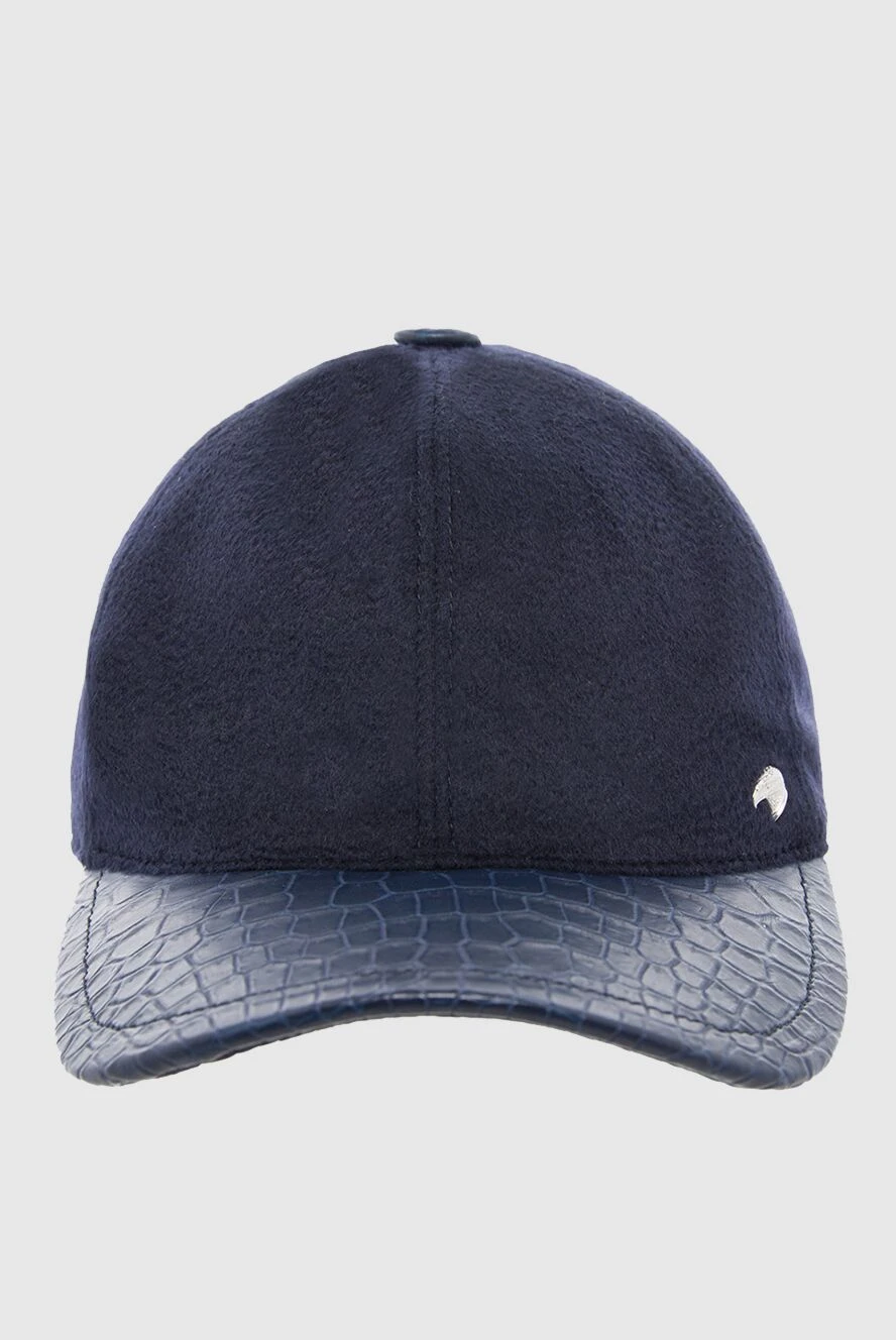 Stefano Ricci brown cashmere and crocodile leather cap for men 165133 - photo 1