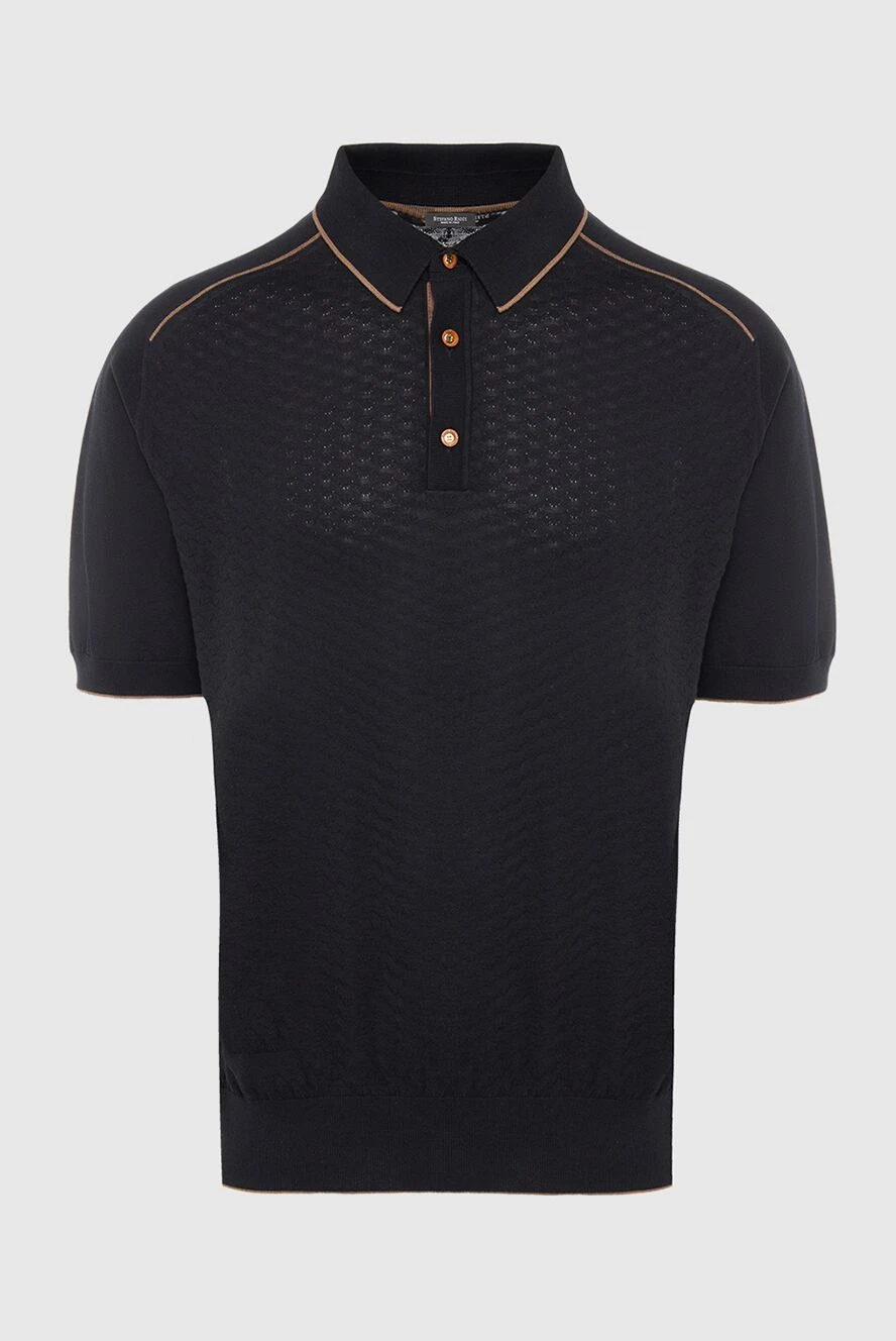 Stefano Ricci black cotton and silk polo for men 165144 - photo 1
