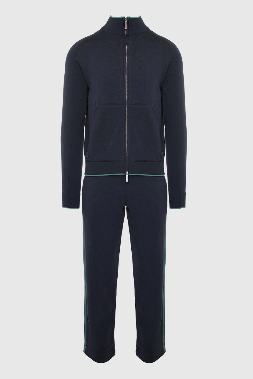 Stefano Ricci men's sports suit made of wool, silk and crocodile leather gray 165161 - photo 1