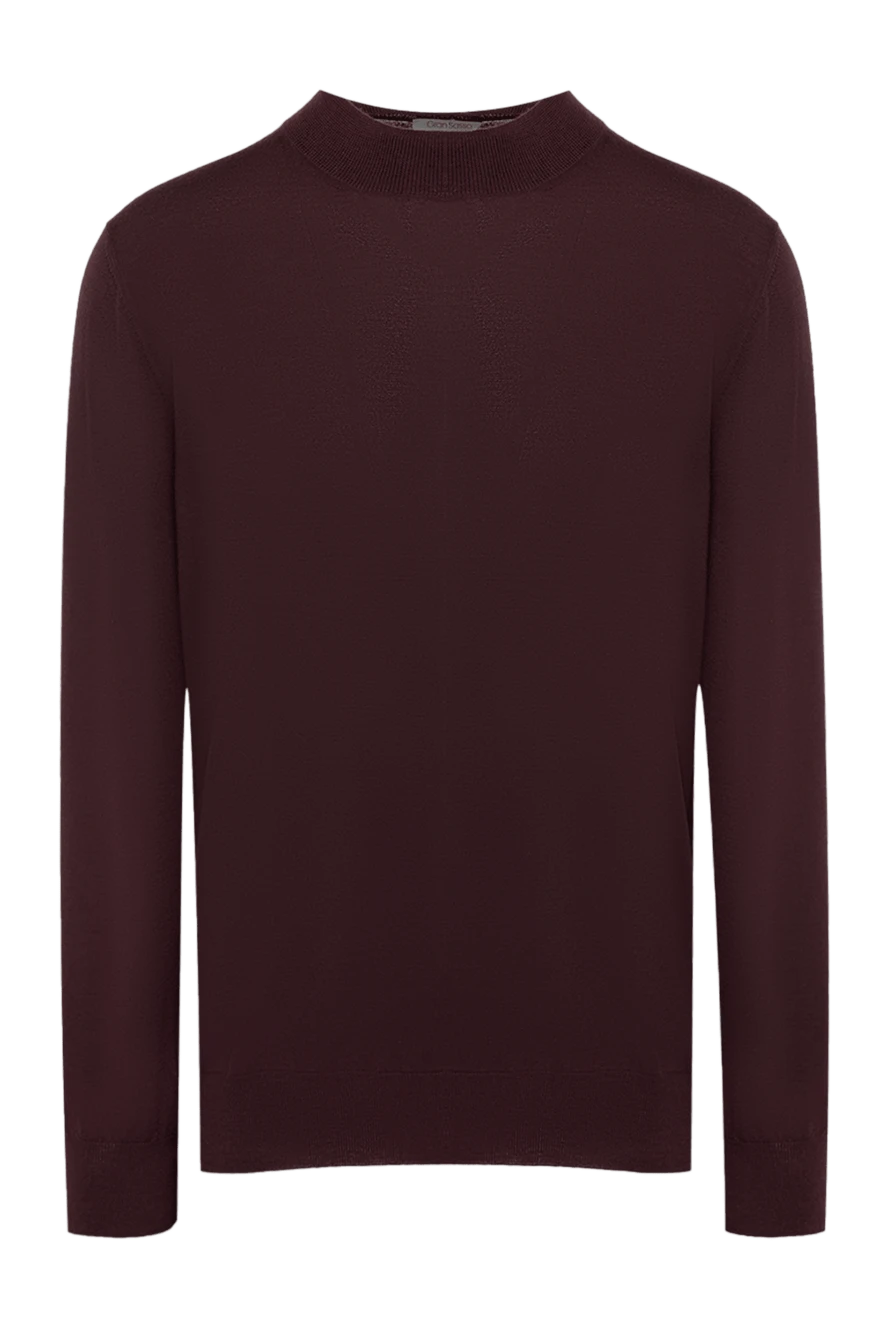 Gran Sasso man cashmere burgundy jumper for men 165724 - photo 1