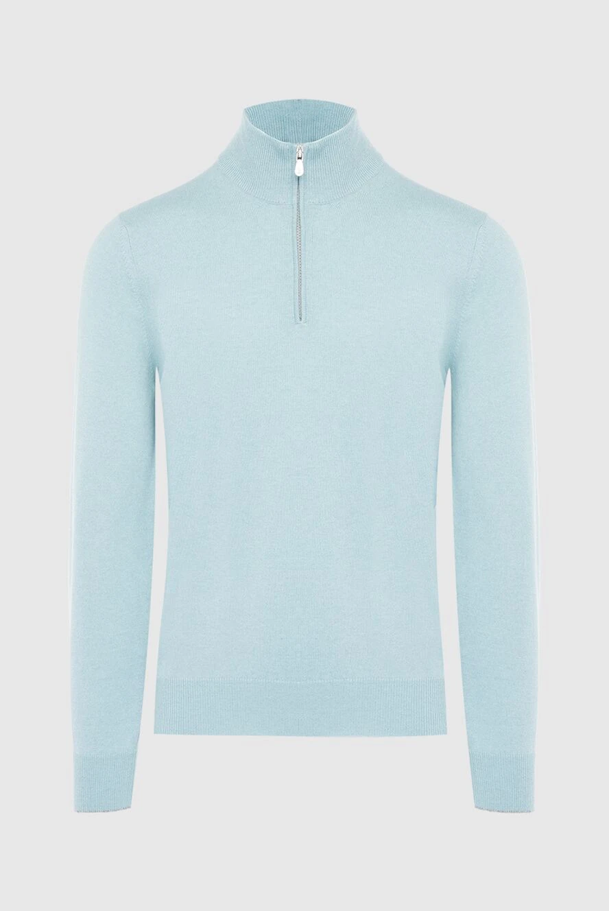 Brunello Cucinelli sky blue cashmere troyer with zip 165922 - photo 1