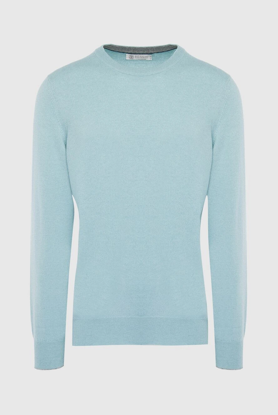 Brunello Cucinelli джемпер з кашеміру зелений чоловічий 165923 - фото 1