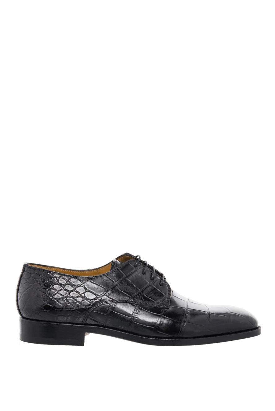 Cesare di Napoli мужские туфли мужские из кожи аллигатора черные купить с ценами и фото 165996 - фото 1