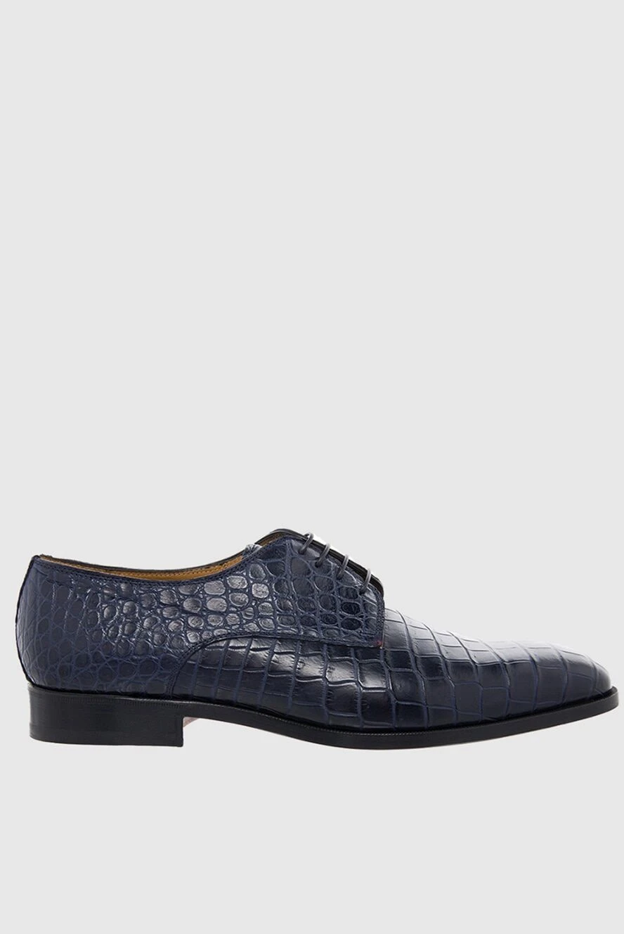 Cesare di Napoli мужские туфли мужские из кожи аллигатора синие купить с ценами и фото 165997