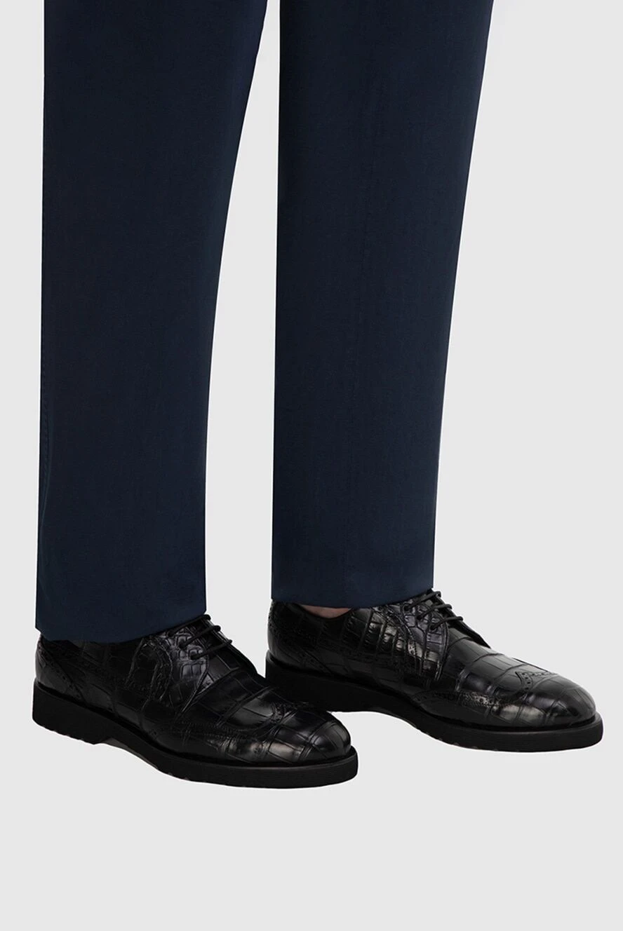Tardini мужские туфли мужские из кожи аллигатора черные купить с ценами и фото 166000