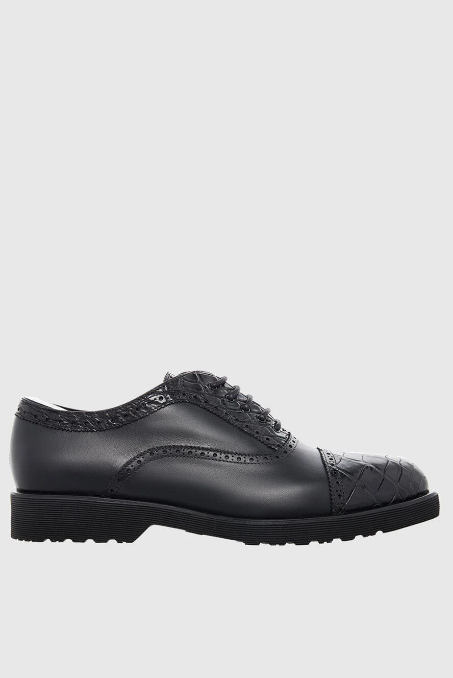 Tardini мужские туфли мужские из кожи аллигатора черные купить с ценами и фото 166001 - фото 1