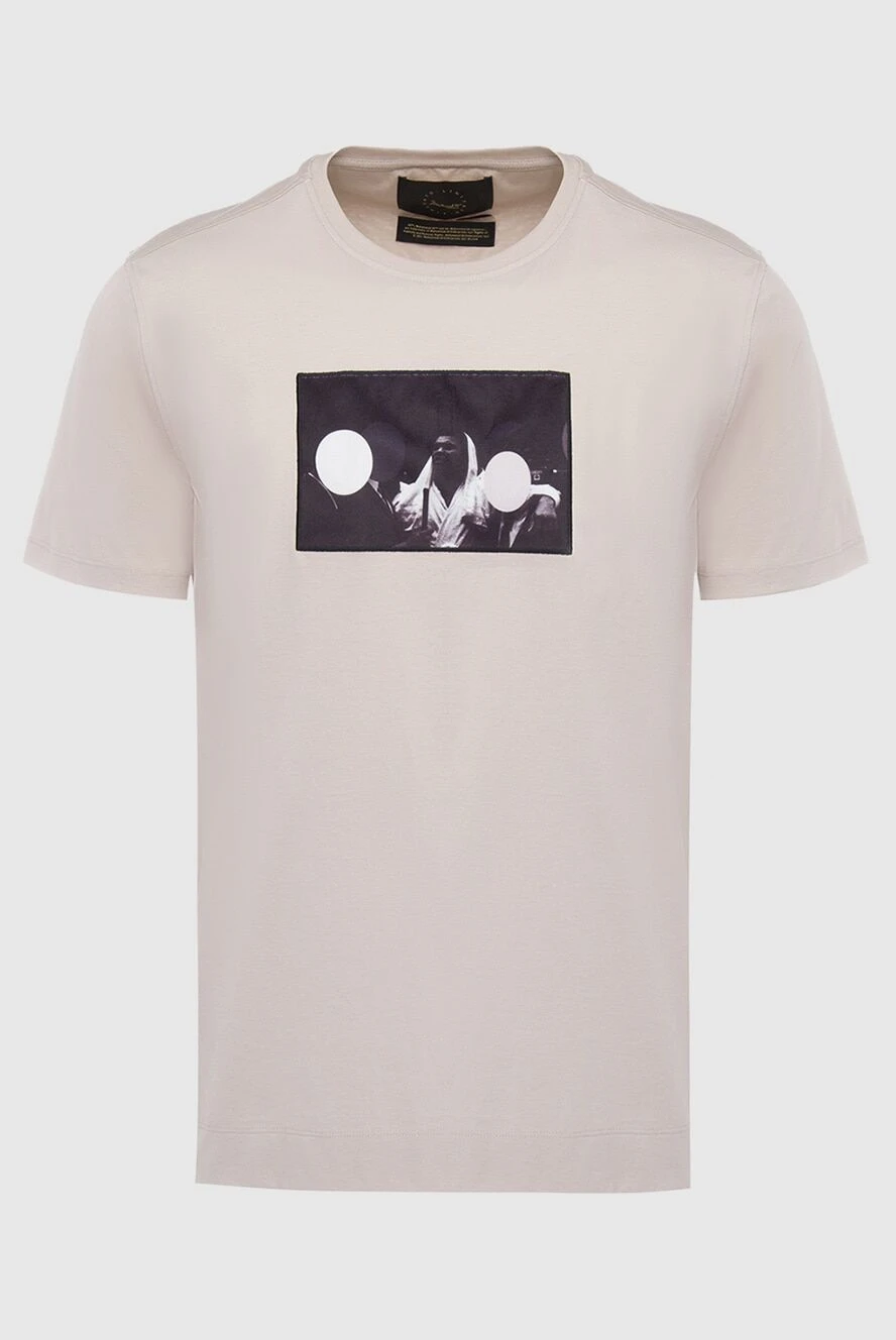 Limitato men's beige cotton t-shirt with print 166068 - photo 1