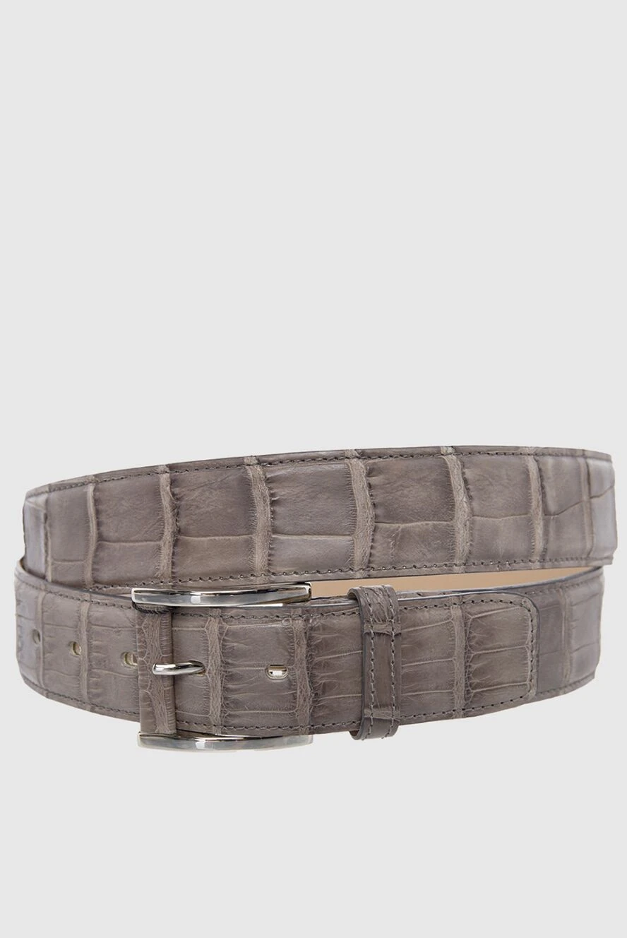 Tardini man gray crocodile leather belt for men buy with prices and photos 166089