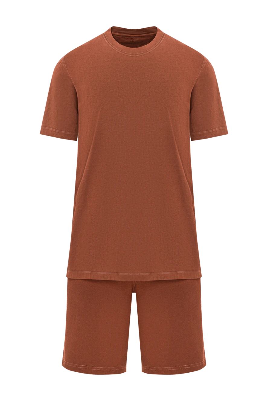 Brunello Cucinelli літній костюм з футболкою та шортами з м'якого трикотажу. 166405 - фото 1