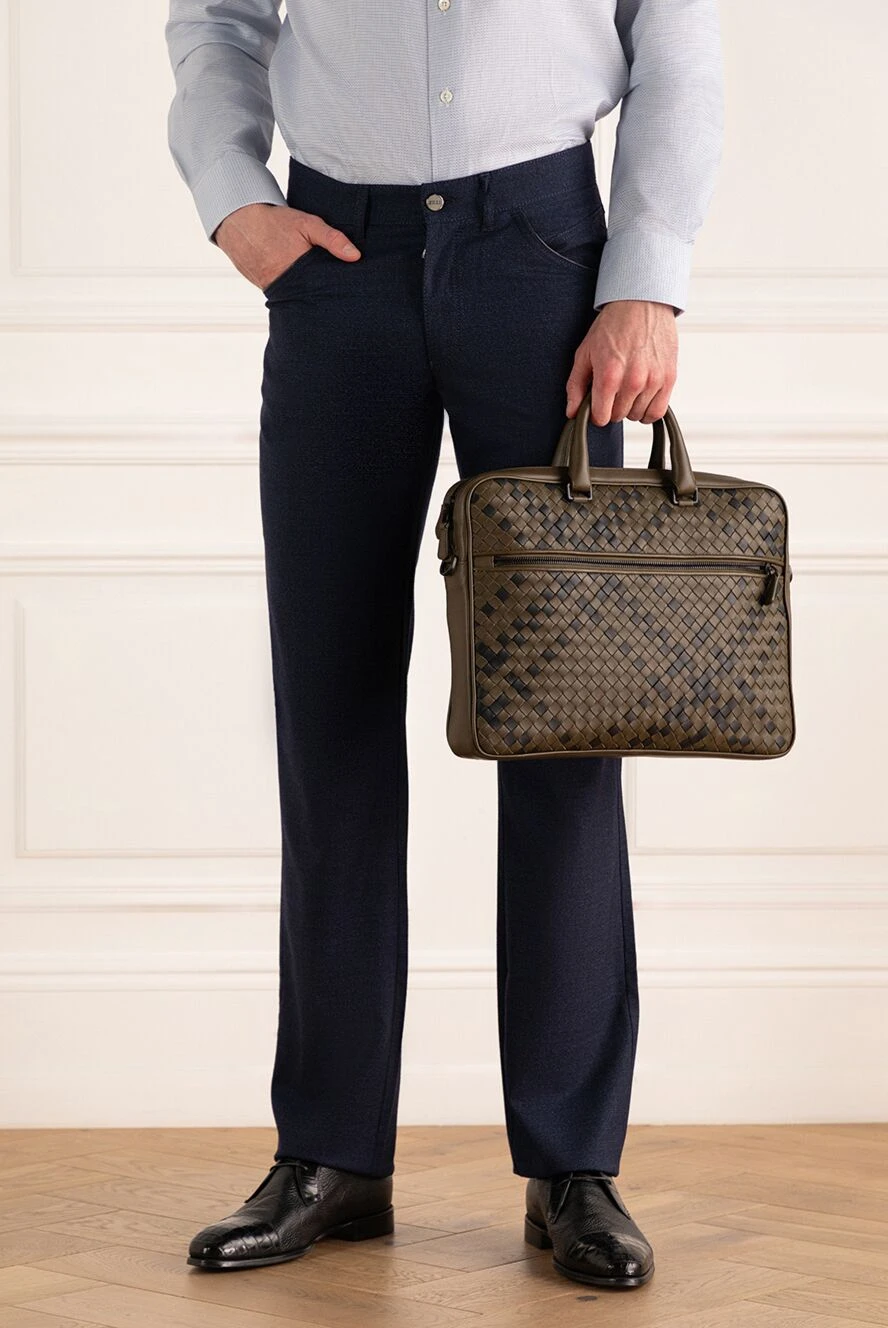 Bottega Veneta man beige leather briefcase for men buy with prices and photos 166519 - photo 2