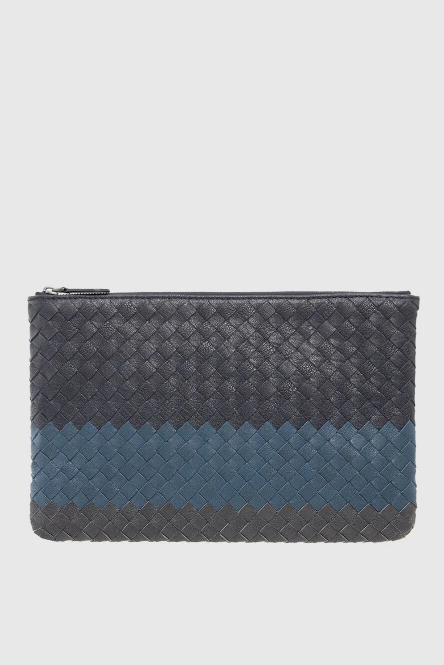 Bottega Veneta man men's clutch bag made of genuine leather blue buy with prices and photos 166537 - photo 1