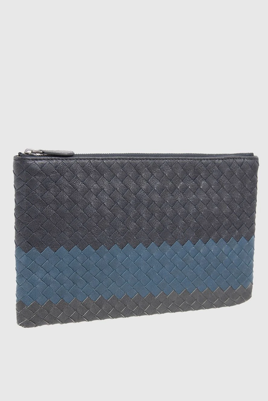 Bottega Veneta man men's clutch bag made of genuine leather blue buy with prices and photos 166537 - photo 2