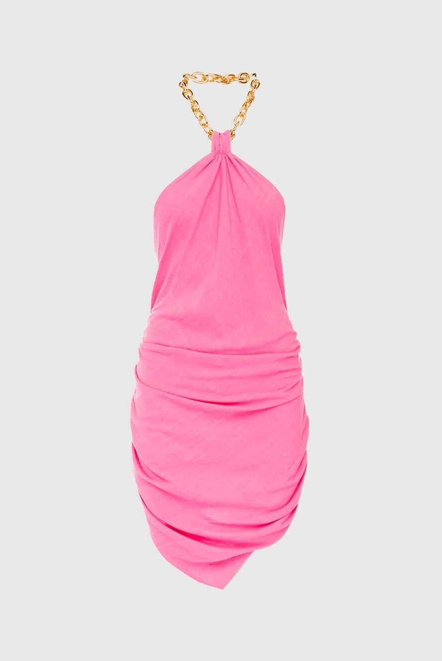 Giuseppe Di Morabito женские платье из вискозы и льна розовое женское купить с ценами и фото 166710 - фото 1