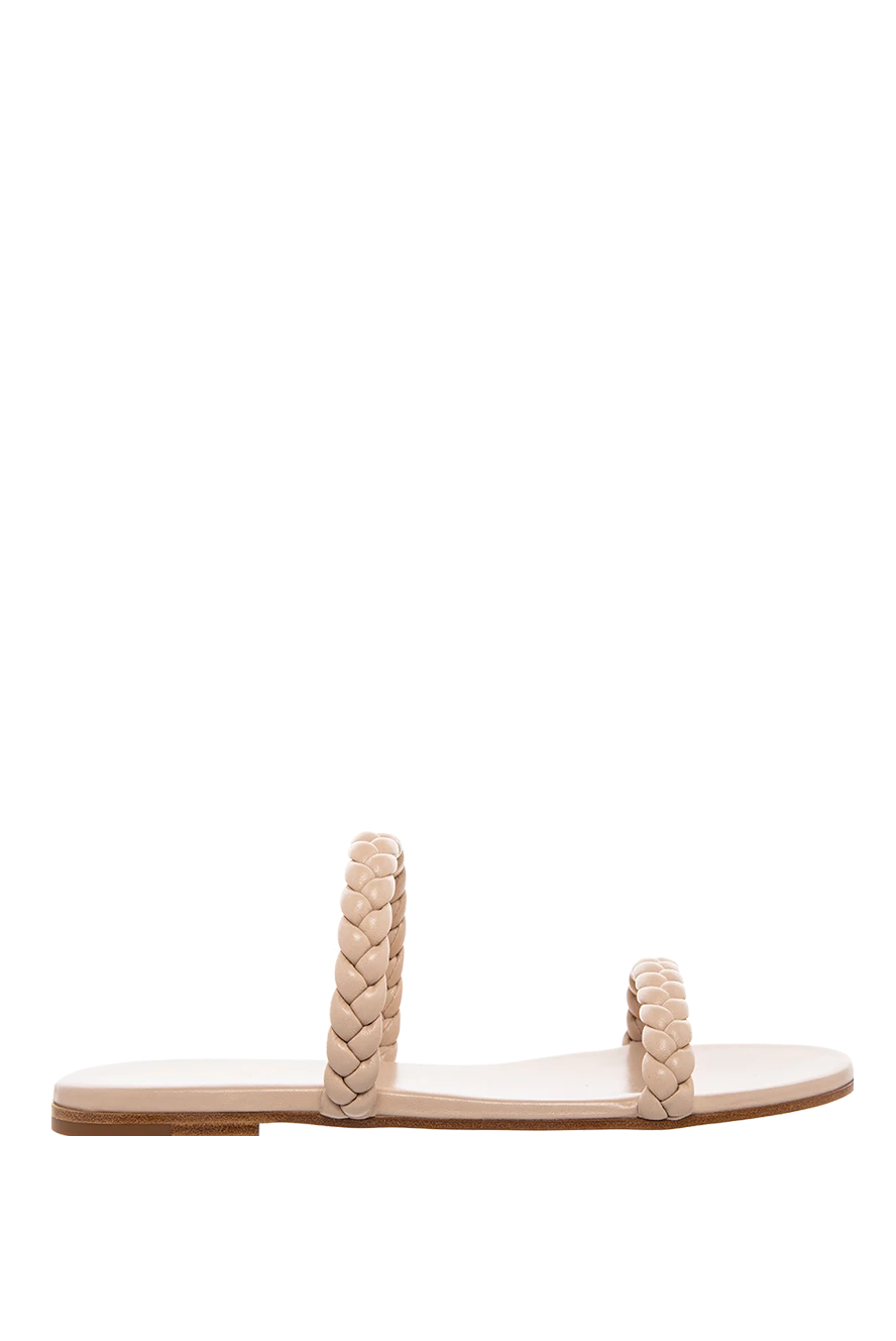 Gianvito Rossi woman beige leather flip-flops for women buy with prices and photos 167368 - photo 1