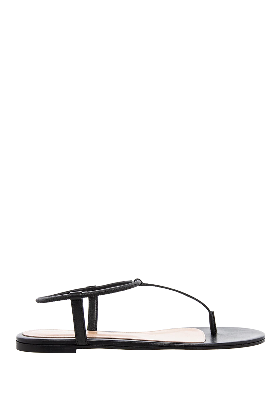 Gianvito Rossi woman black leather flip-flops for women buy with prices and photos 167370 - photo 1