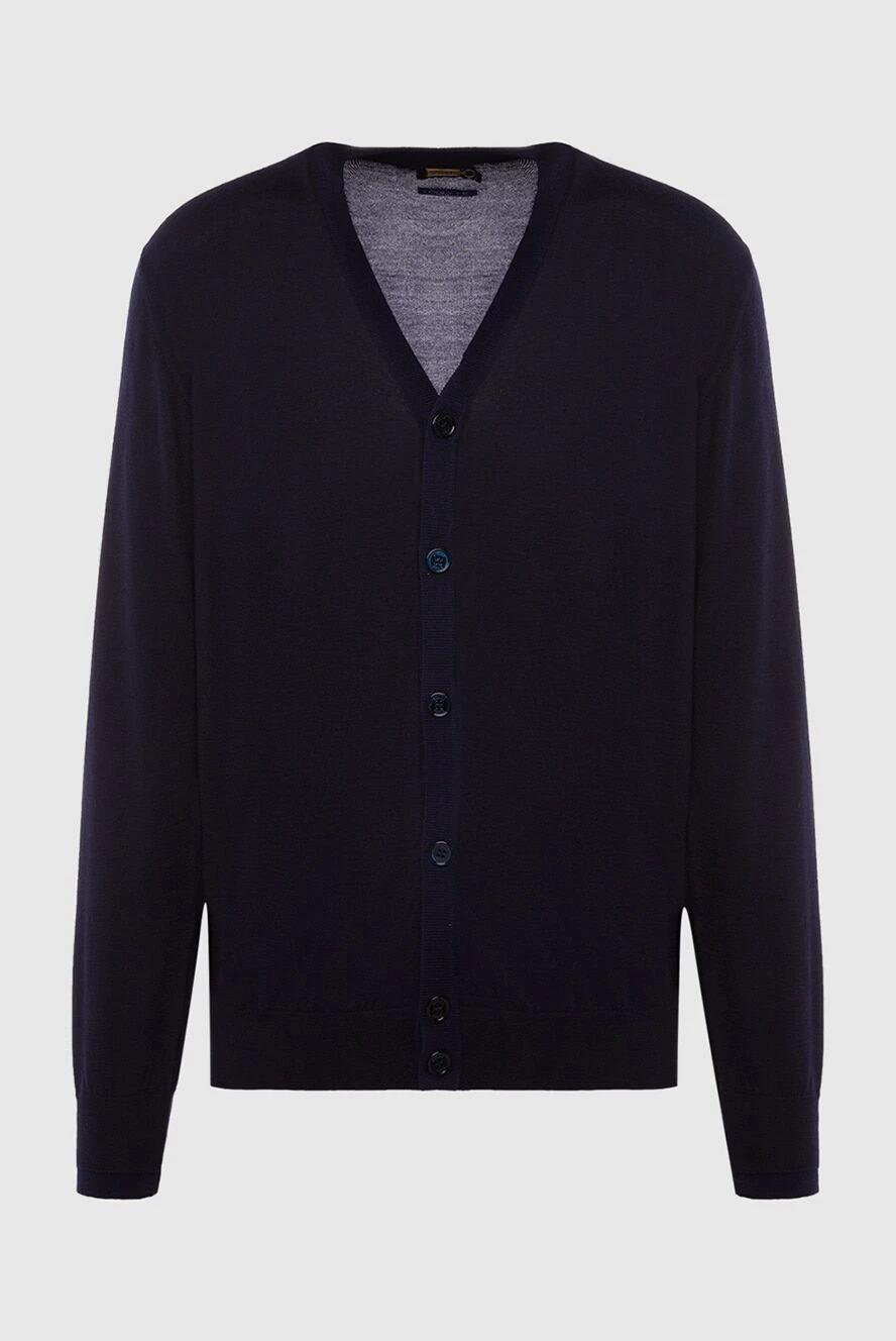 Zilli man men's cashmere and silk cardigan blue buy with prices and photos 167819 - photo 1