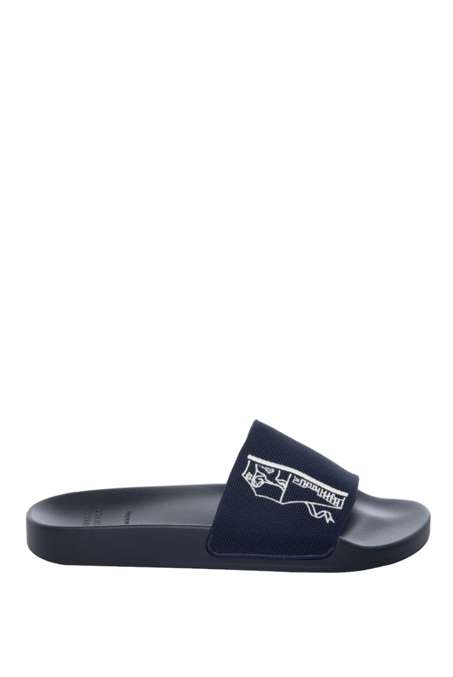Brunello Cucinelli шлепанцы из нейлона синие мужские 168031 - фото 1