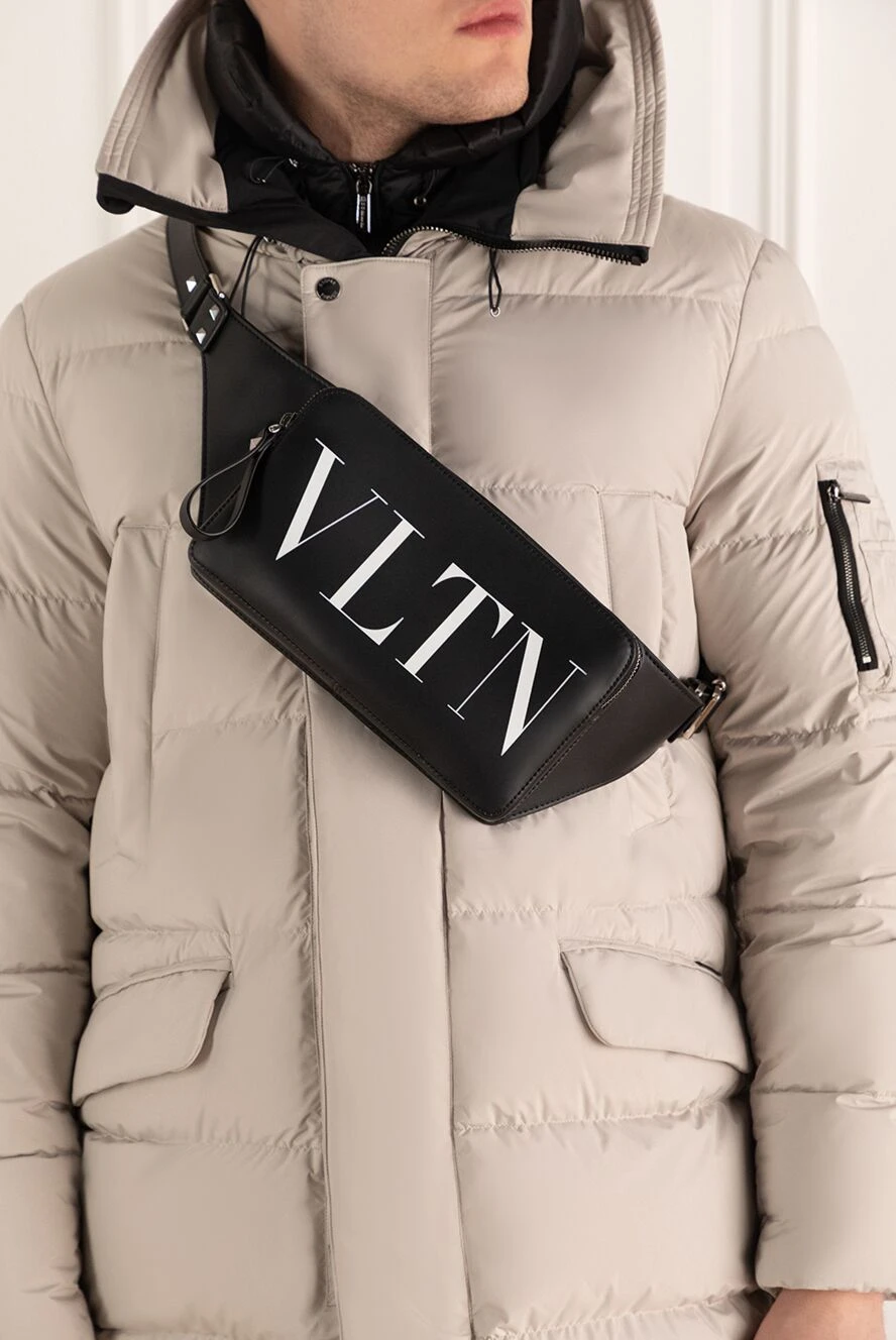 Valentino мужские поясная сумка из натуральной кожи черная мужская купить с ценами и фото 168141
