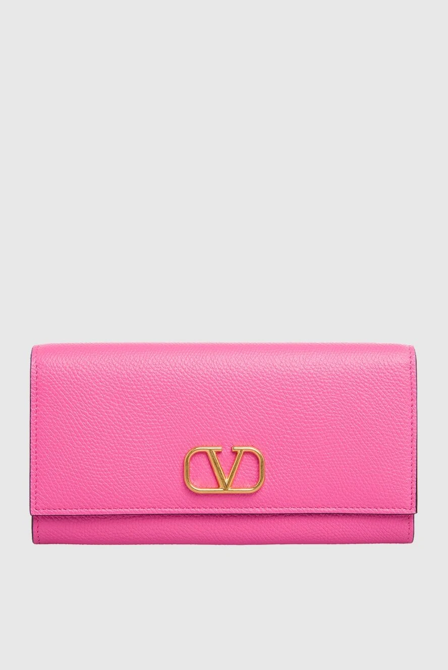 Valentino женские кошелек из кожи розовый женский купить с ценами и фото 168157 - фото 1