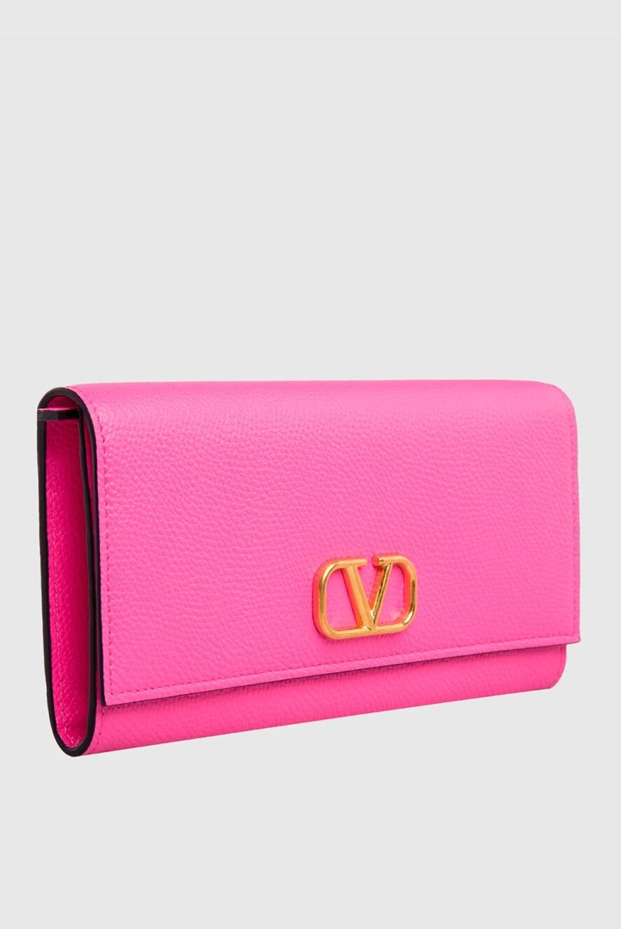 Valentino женские кошелек из кожи розовый женский купить с ценами и фото 168157