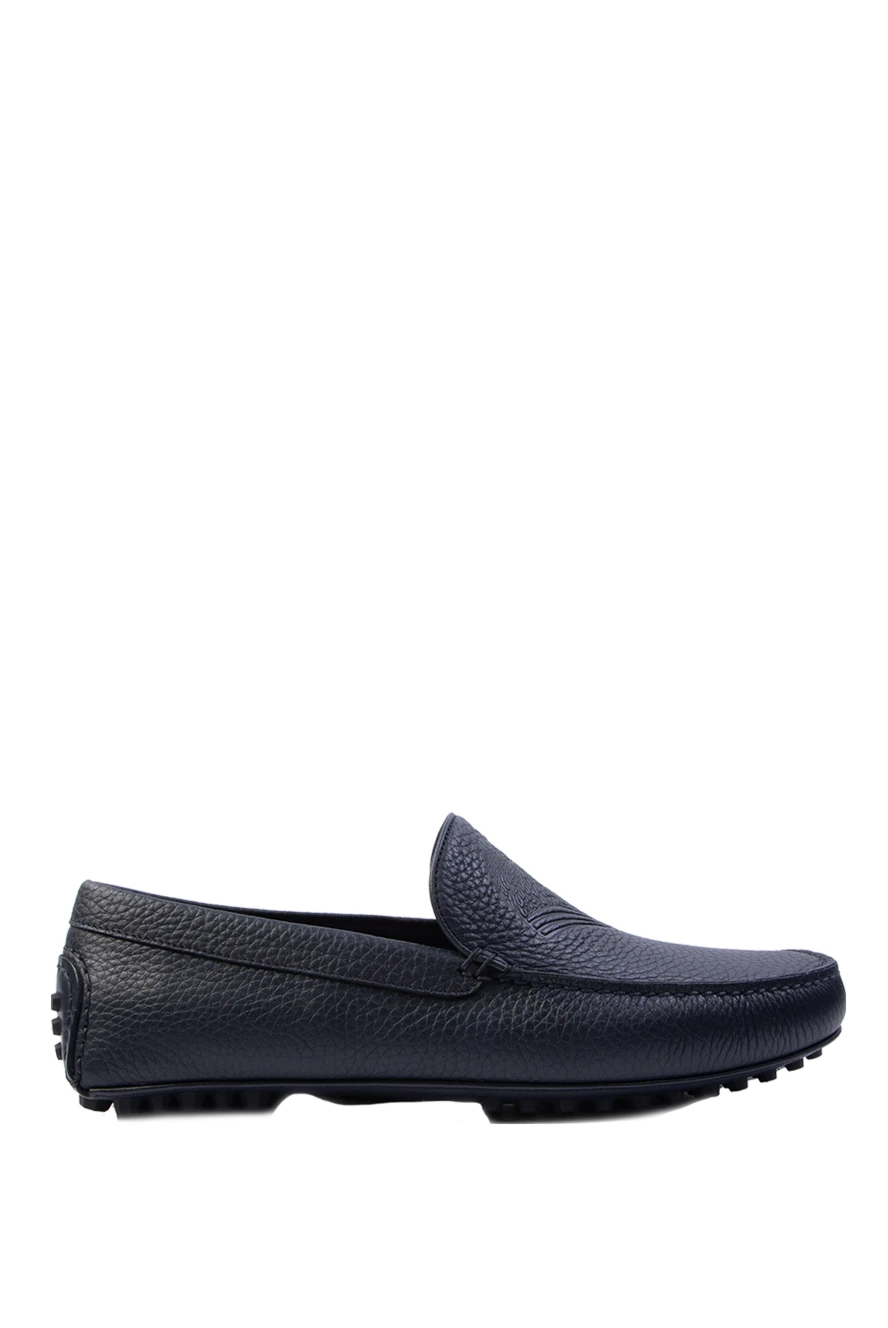 Stefano Ricci лоферы из кожи синие мужские 168449 - фото 1