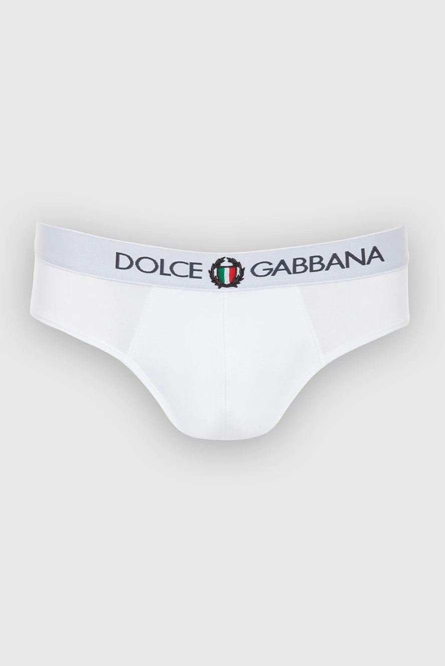 Dolce & Gabbana мужские трусы брифы из хлопка и эластана белые мужские купить с ценами и фото 168474 - фото 1
