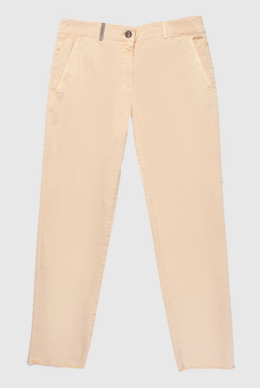 Peserico woman beige cotton trousers for women buy with prices and photos 168675