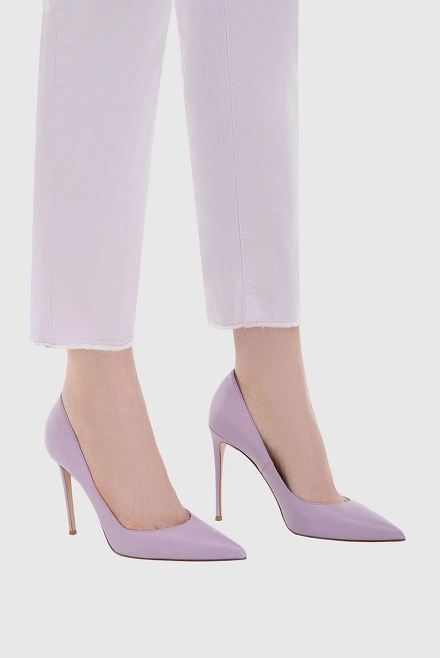 Le Silla женские туфли из кожи фиолетовые женские купить с ценами и фото 168738 - фото 2