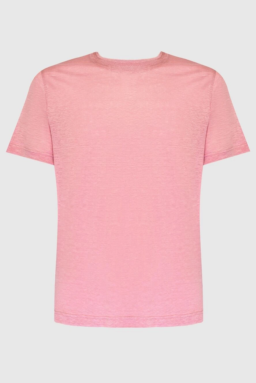 Loro Piana футболка из льна розовая мужская 168787 - фото 1