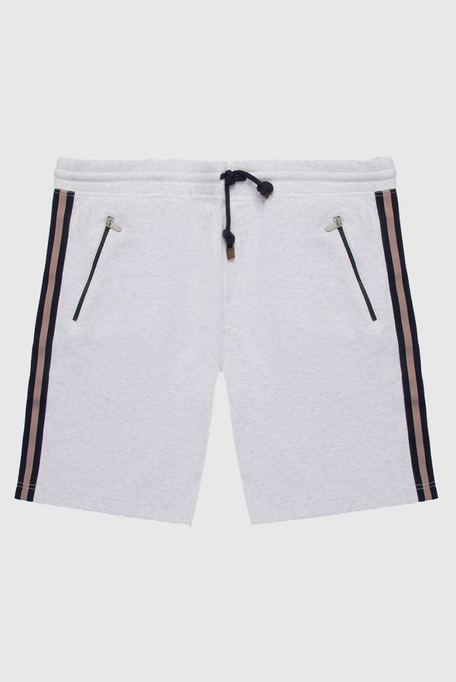 Brunello Cucinelli шорти з бавовни та нейлону білі чоловічі 168881 - фото 1