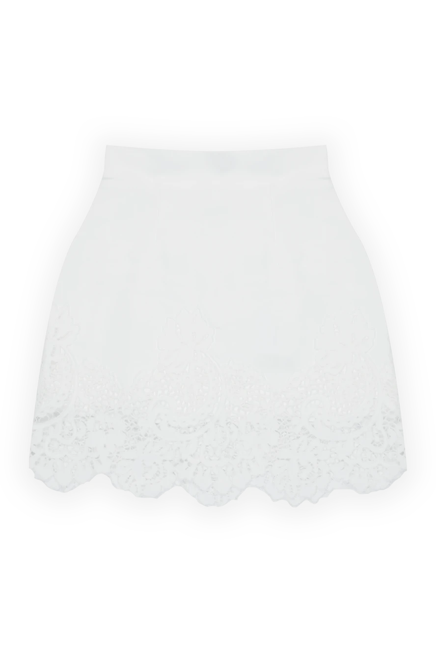 Ermanno Scervino женские юбка из ацетата и вискозы белая женская купить с ценами и фото 169058