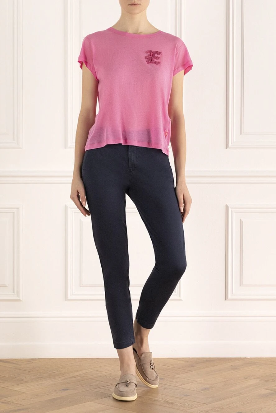 Ermanno Scervino woman pink cotton t-shirt for women buy with prices and photos 169060 - photo 2