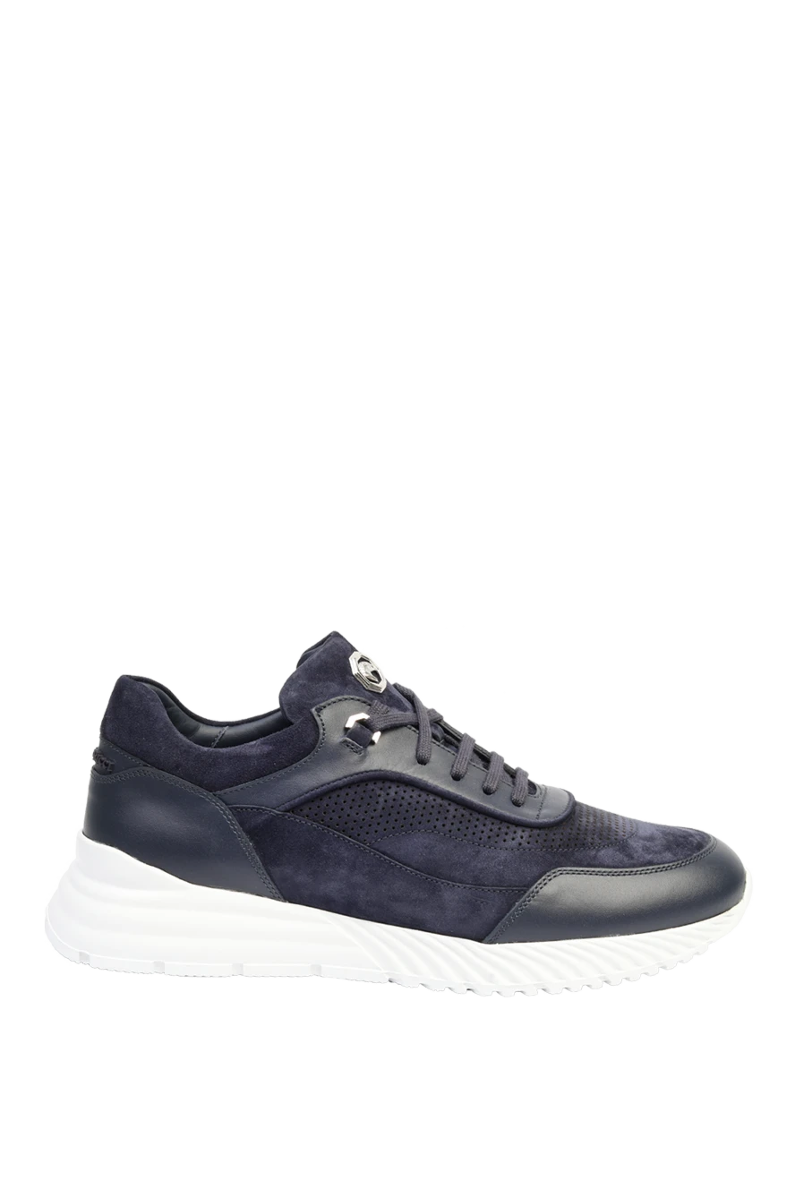 Stefano Ricci кроссовки из нубука черные мужские 169104 - фото 1