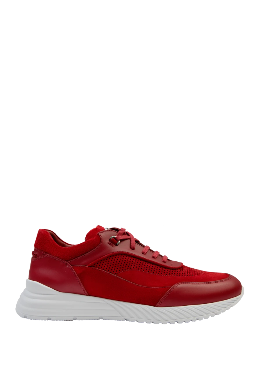 Stefano Ricci кросівки з нубуку та шкіри червоні чоловічі 169112 - фото 1