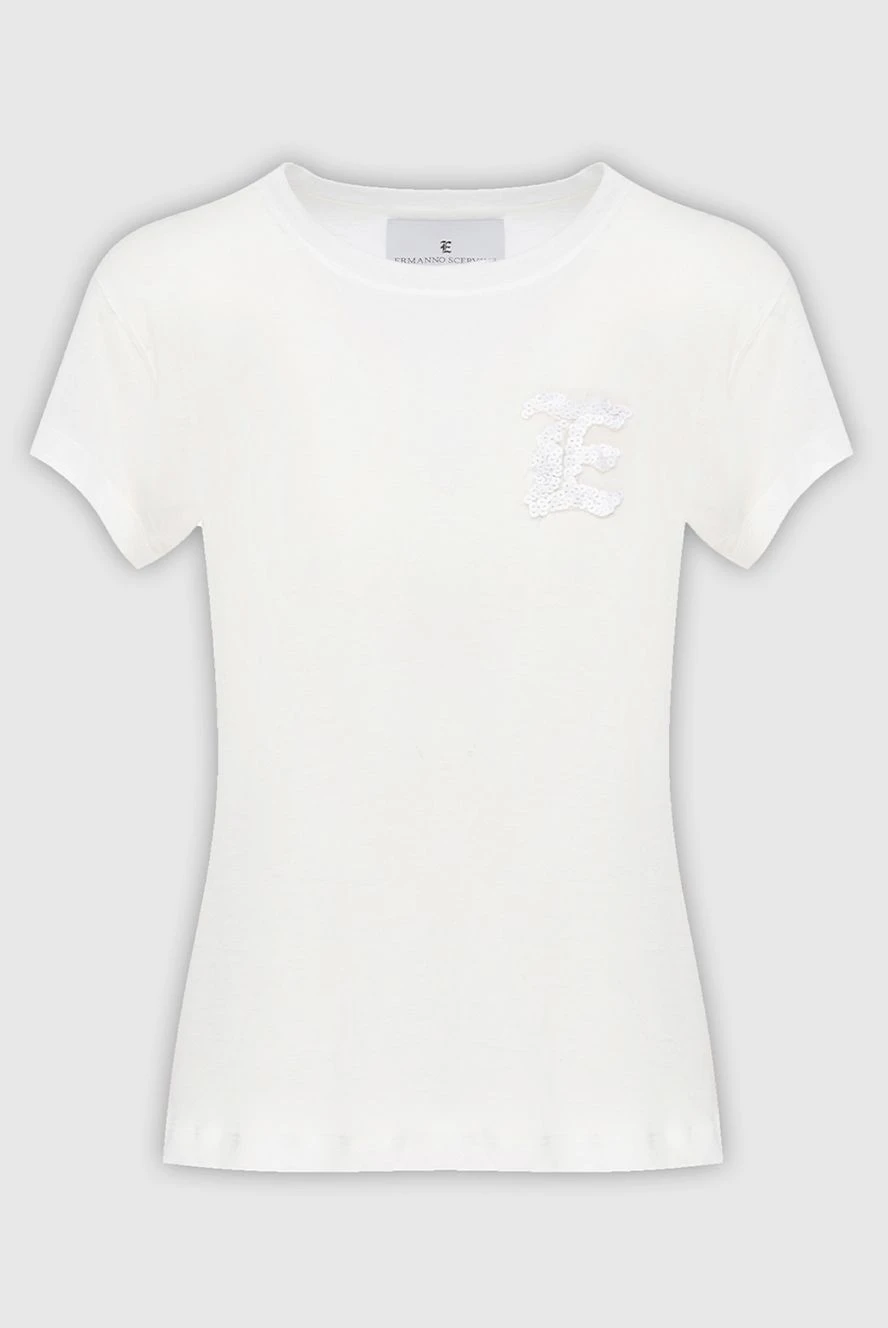 Ermanno Scervino женские футболка из хлопка белая женская купить с ценами и фото 169243
