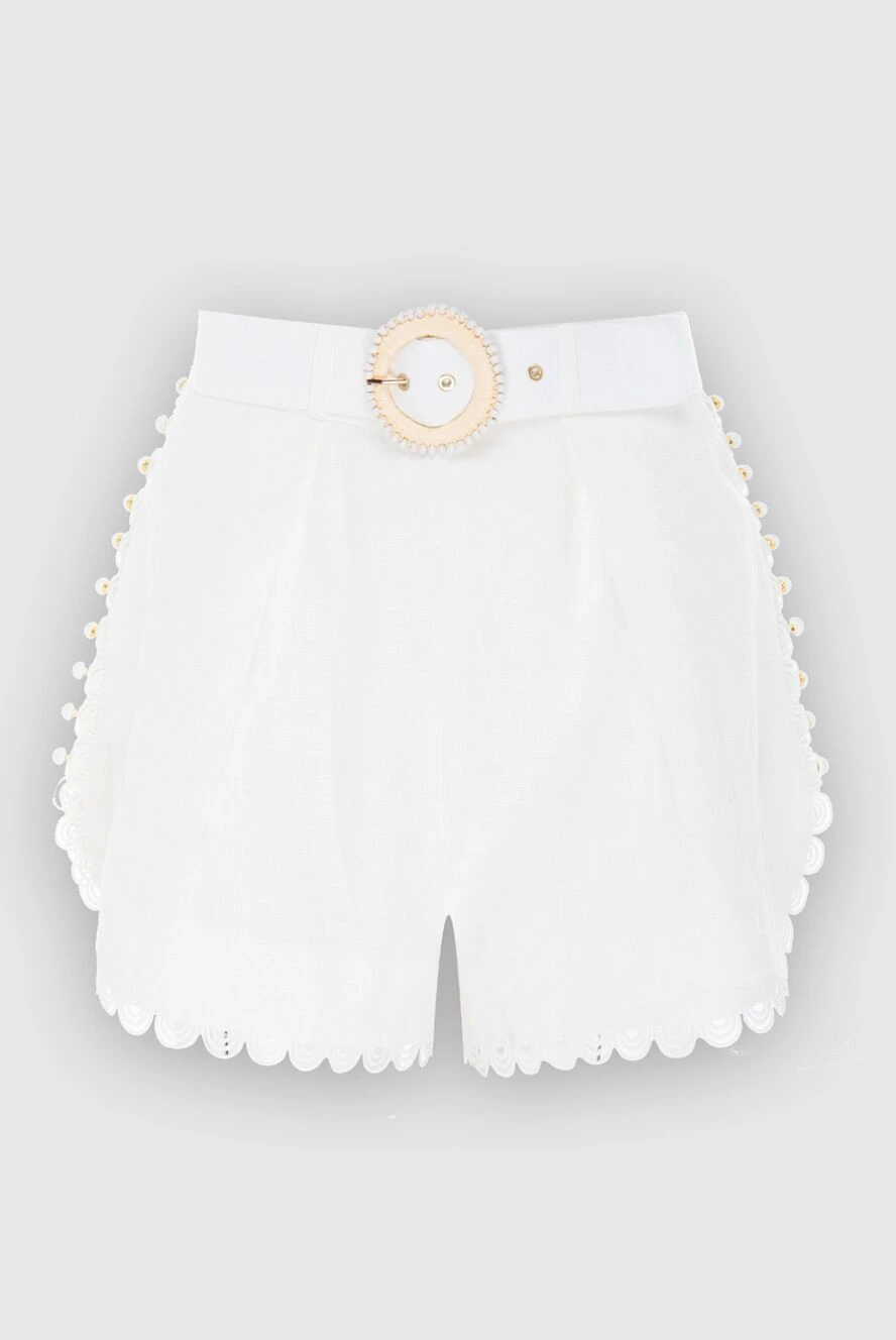 Zimmermann woman white linen shorts for women 169465 - photo 1