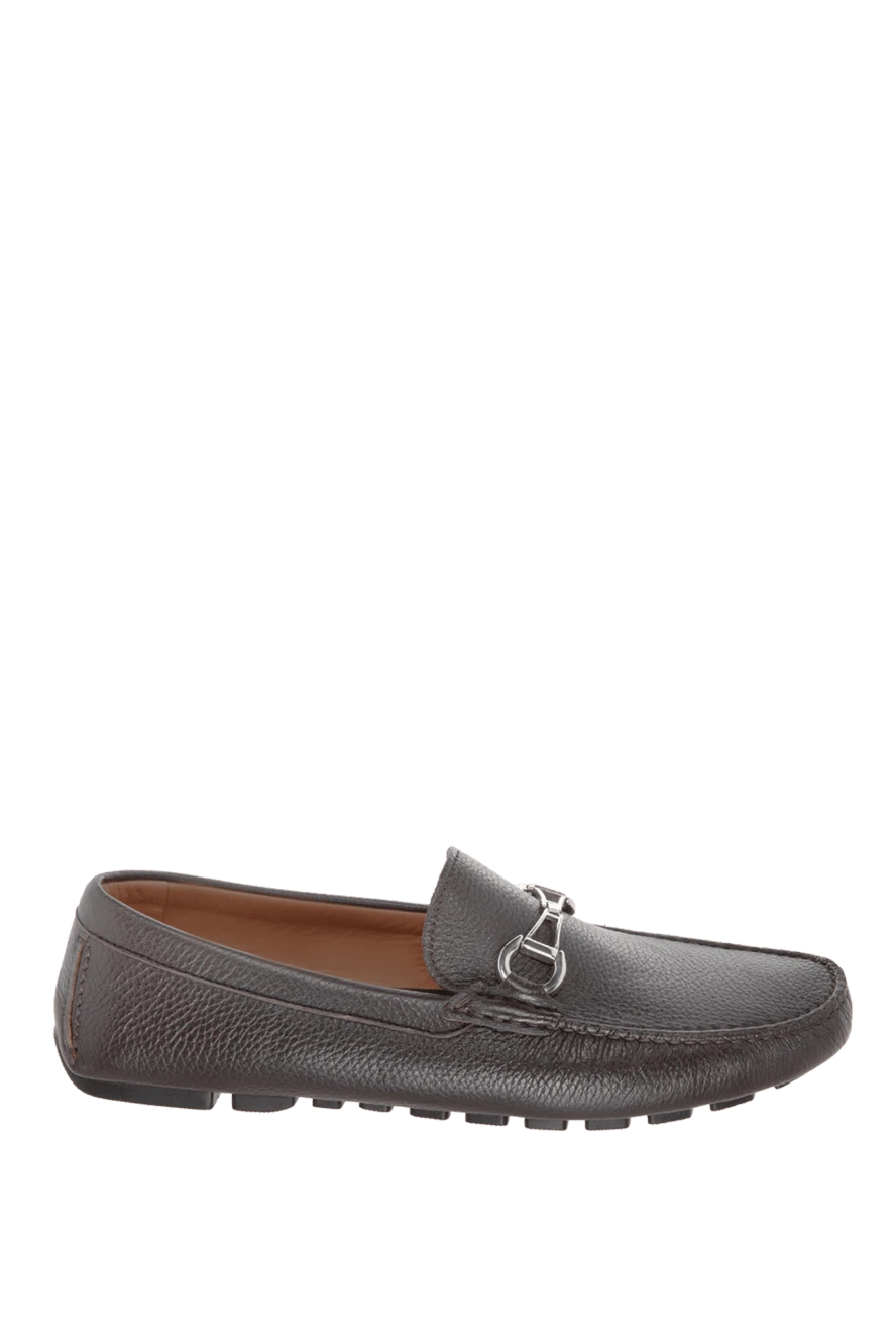 Cesare di Napoli man moccasins for men made of brown leather buy with prices and photos 169561 - photo 1