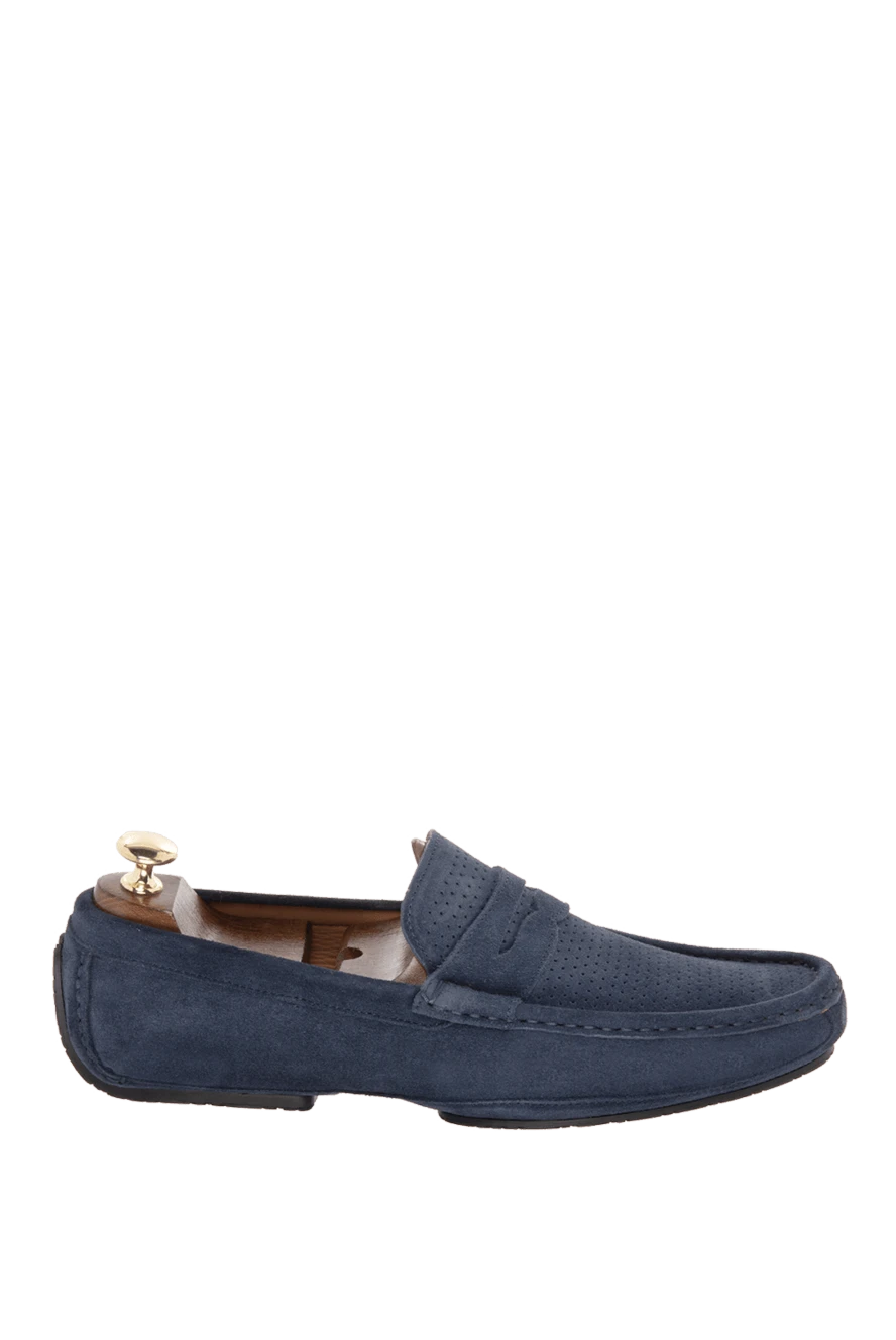 Cesare di Napoli man blue suede men's moccasins buy with prices and photos 169565
