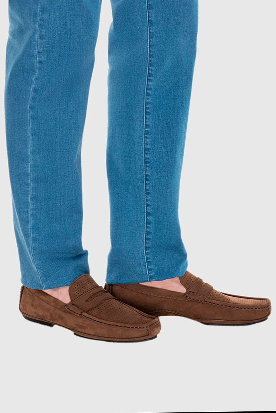 Cesare di Napoli man men's moccasins from nubuck brown buy with prices and photos 169566 - photo 2