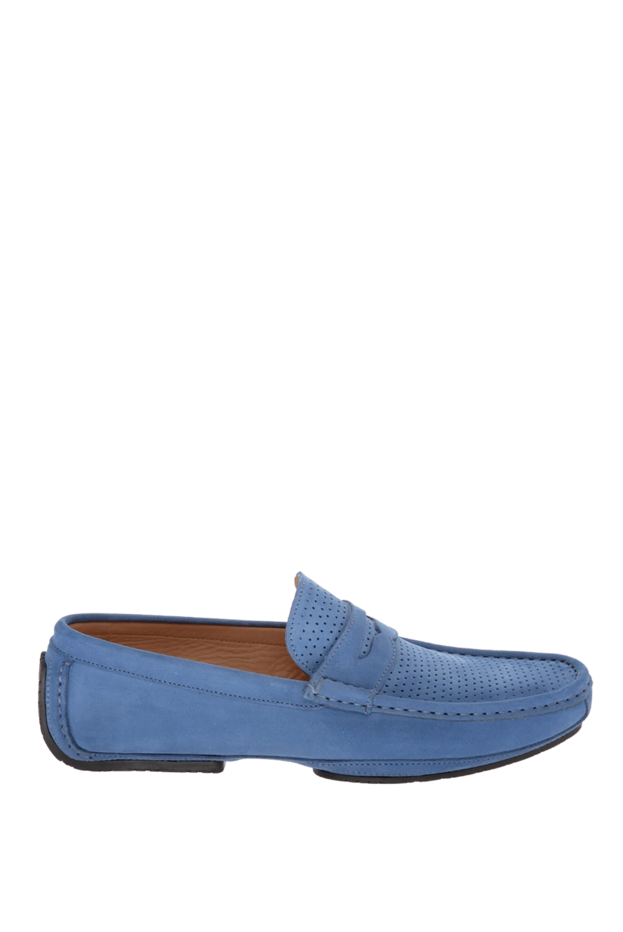 Cesare di Napoli man moccasins for men made of nubuck blue buy with prices and photos 169567