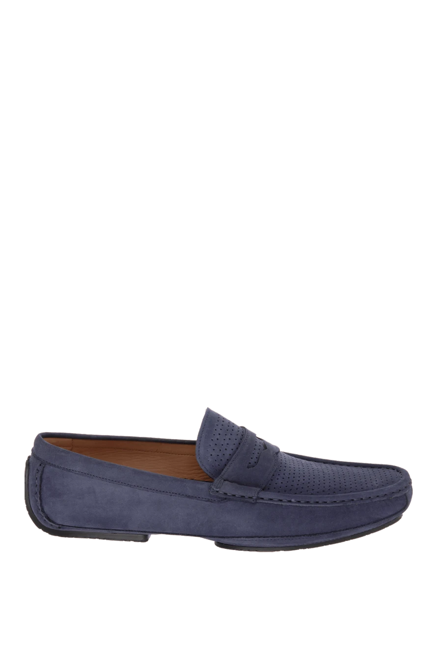 Cesare di Napoli man moccasins for men made of nubuck blue buy with prices and photos 169571