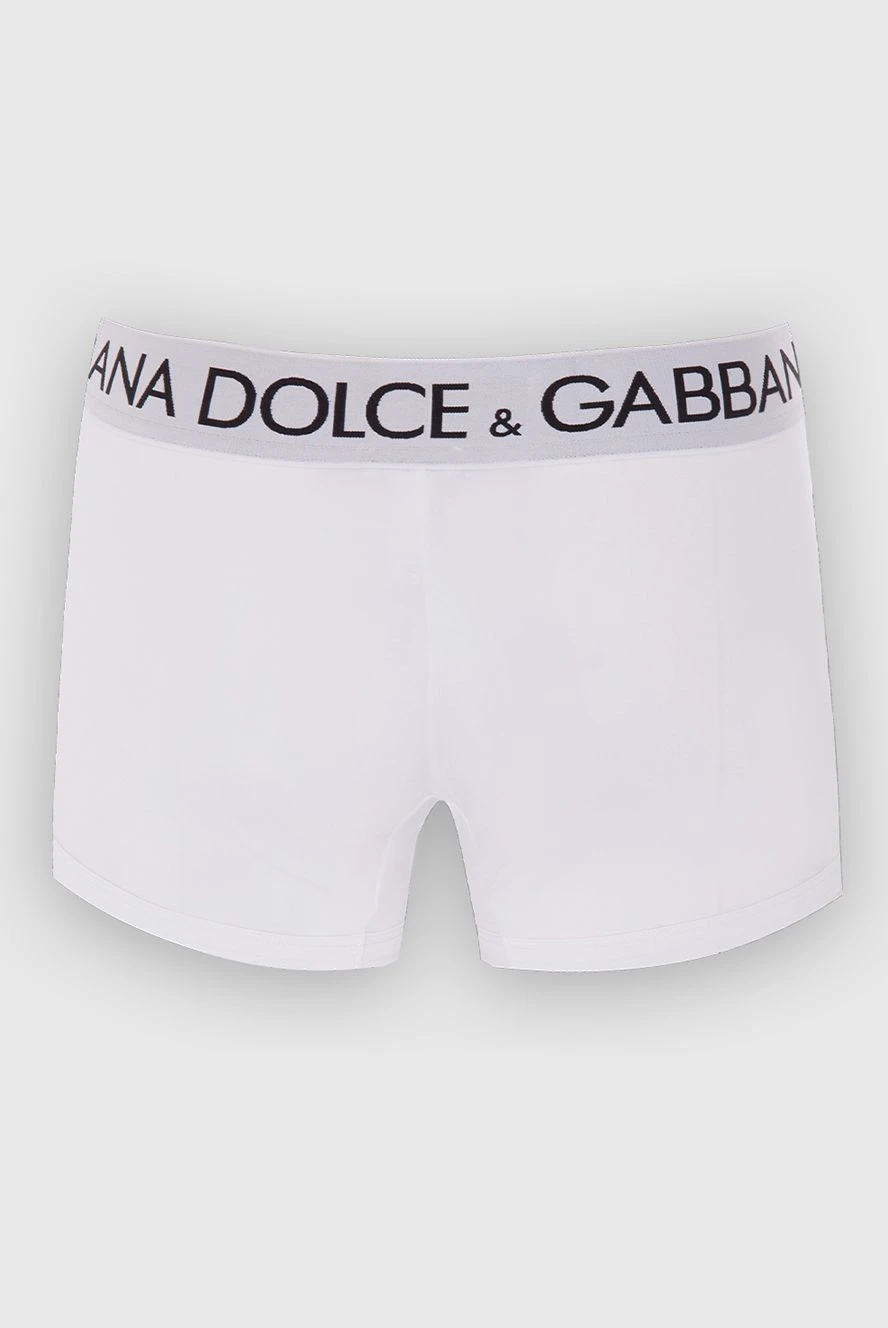 Dolce & Gabbana мужские трусы боксеры из хлопка и эластана белые мужские купить с ценами и фото 169579 - фото 2
