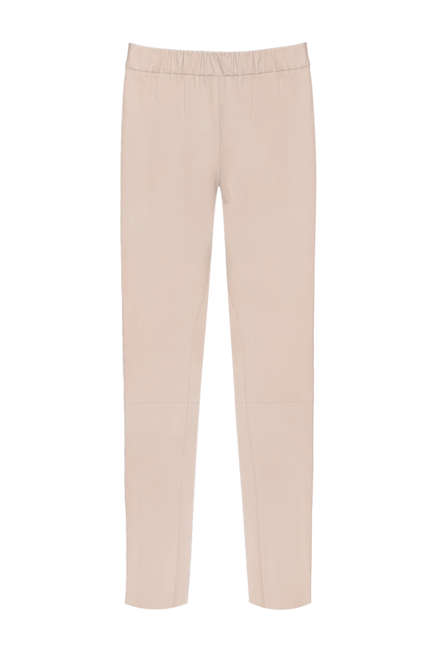 Max&Moi woman women's beige leather trousers 169834 - photo 1