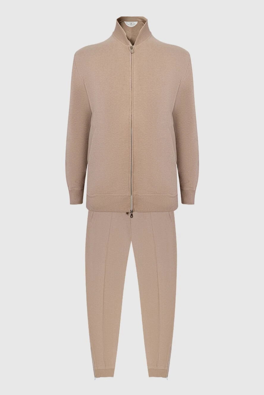Brunello Cucinelli костюм спортивный мужской из хлопка бежевый спортивный 169906 - фото 1