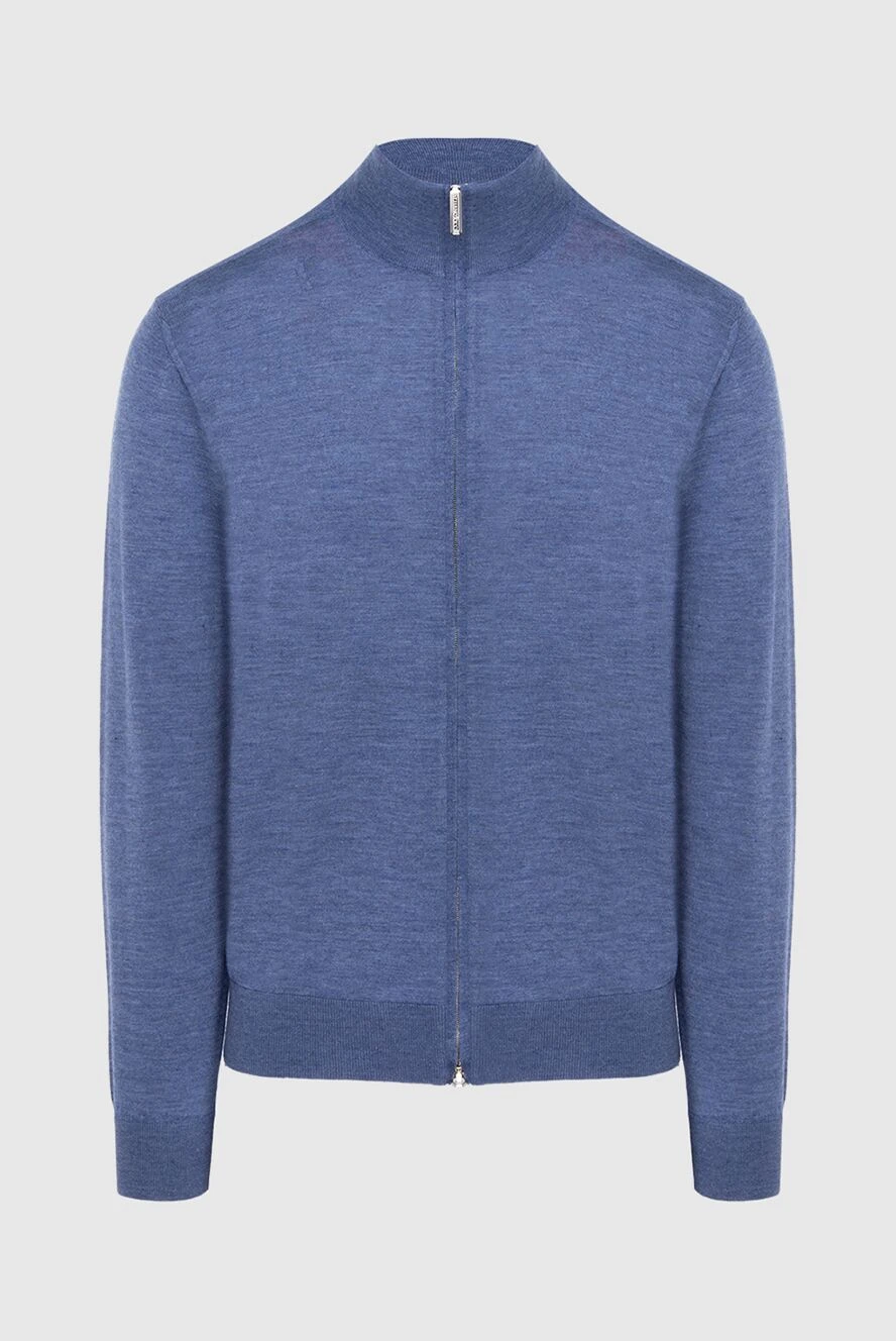 Stefano Ricci cardigan for men made of cashmere and silk blue 170109 - photo 1